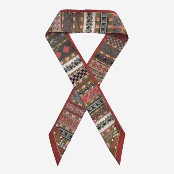 Hermes Colliers de Chiens Multicolor Silk Twilly - Picture 1 of 7